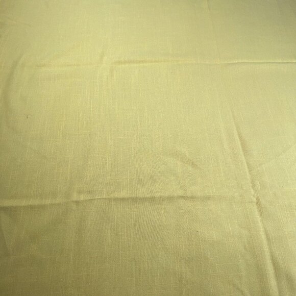VTG Tablecloth Yellow 56x53 Heavy Woven‎ Cotton Linen Easter Holiday farmhouse - Picture 3 of 6